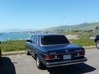 My W123 at Bodega Bay